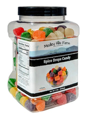Medley Hills Farm Spice Drops six flavors display for variety seekers
