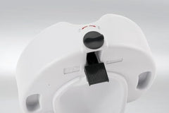 Medline 5in elevated toilet seat on toilet: convenient elevated height for easier standing.