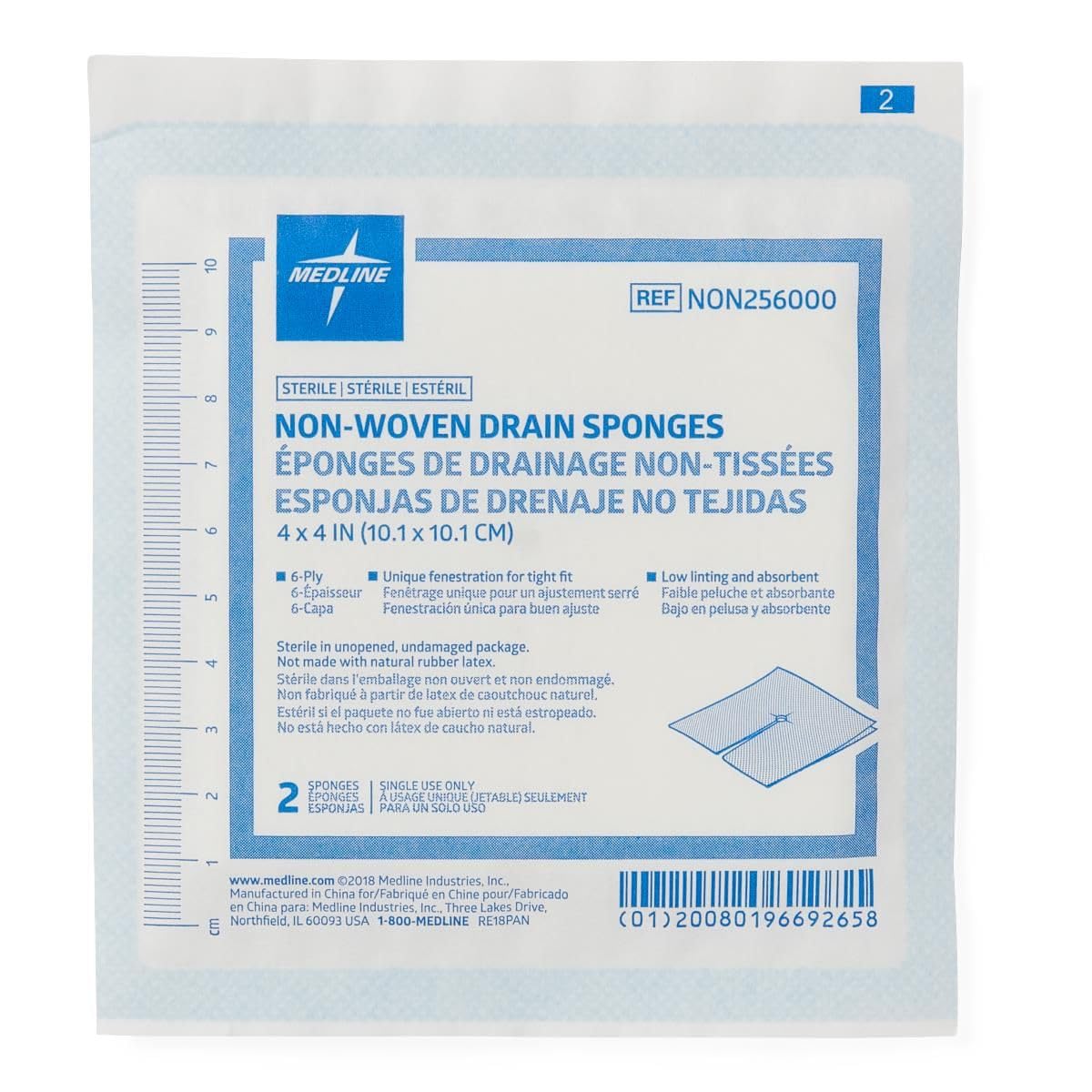 Medline gauze sponge used in home care for routine wound coverage