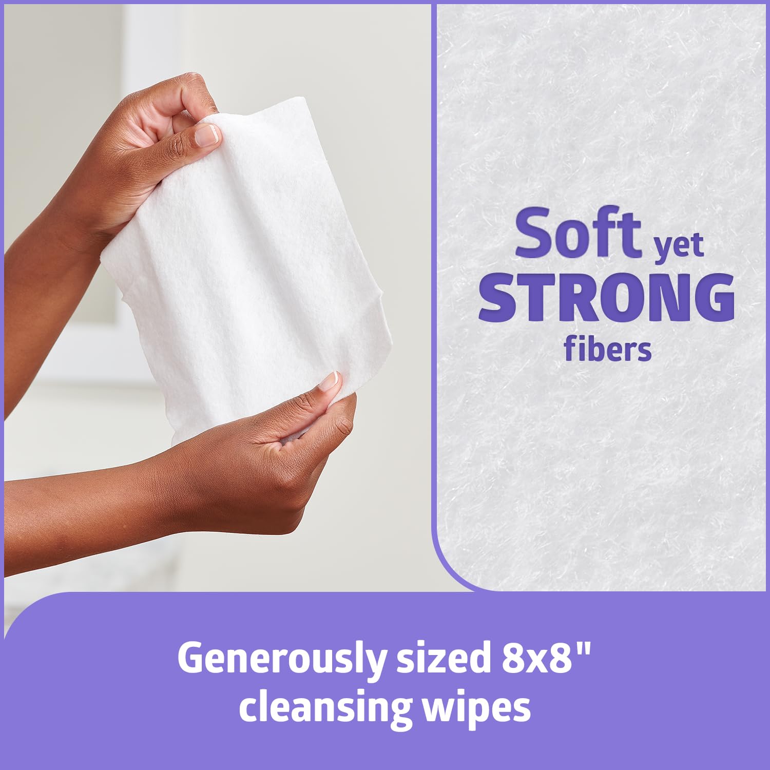 Medline ReadyBath wipes close-up showing aloe-infused, skin-friendly formula