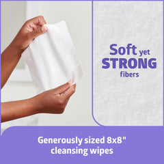 Medline ReadyBath wipes close-up showing aloe-infused, skin-friendly formula