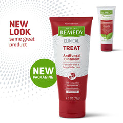 Medline Remedy antifungal ointment applied to the foot for athlete's foot relief.