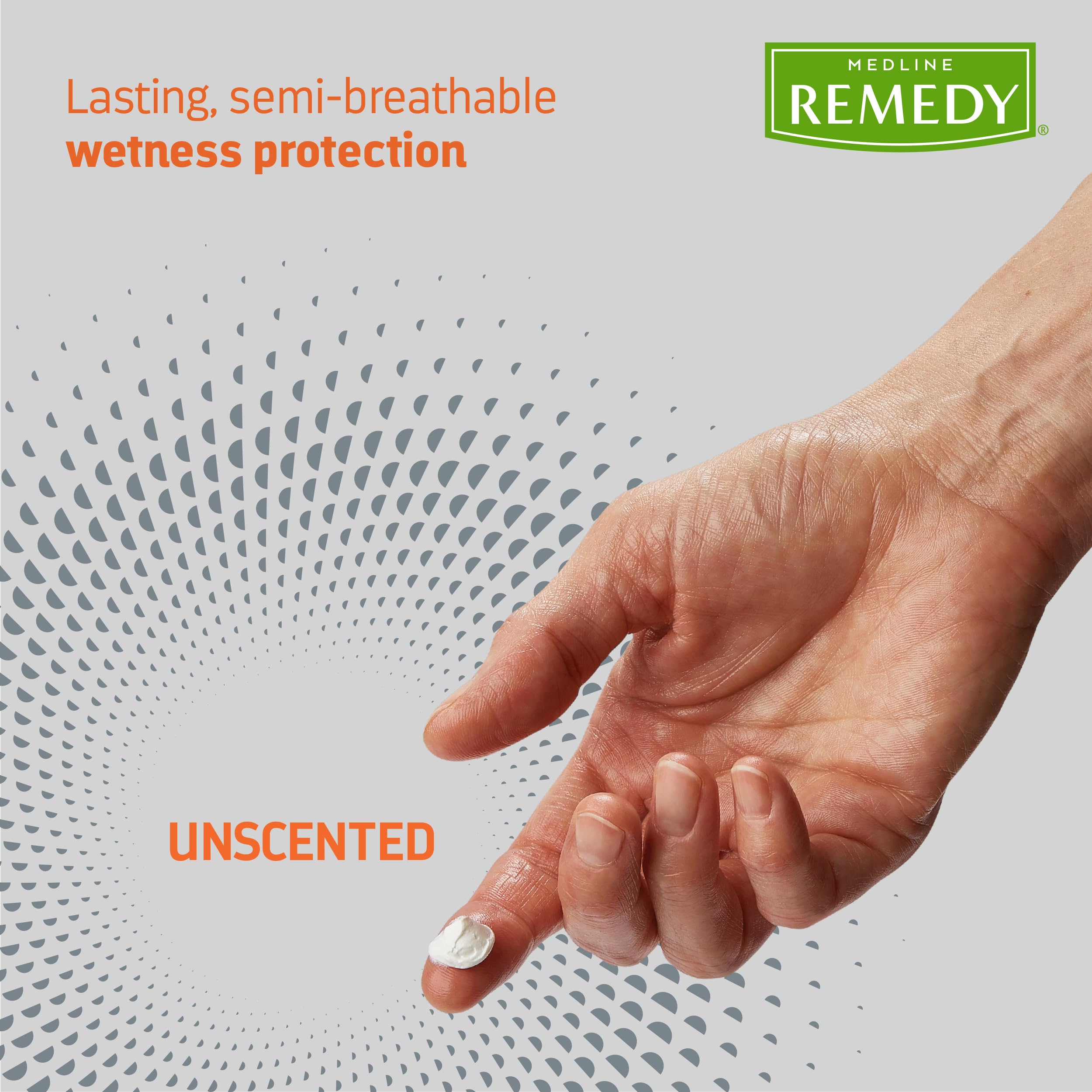 Medline Remedy menthol-relief paste close-up, offering temporary comfort for sensitive skin.