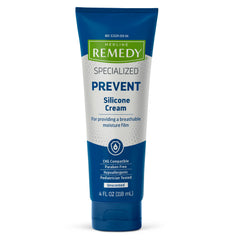 Medline Remedy Specialized Silicone Cream tube glides on for a protective moisture barrier.