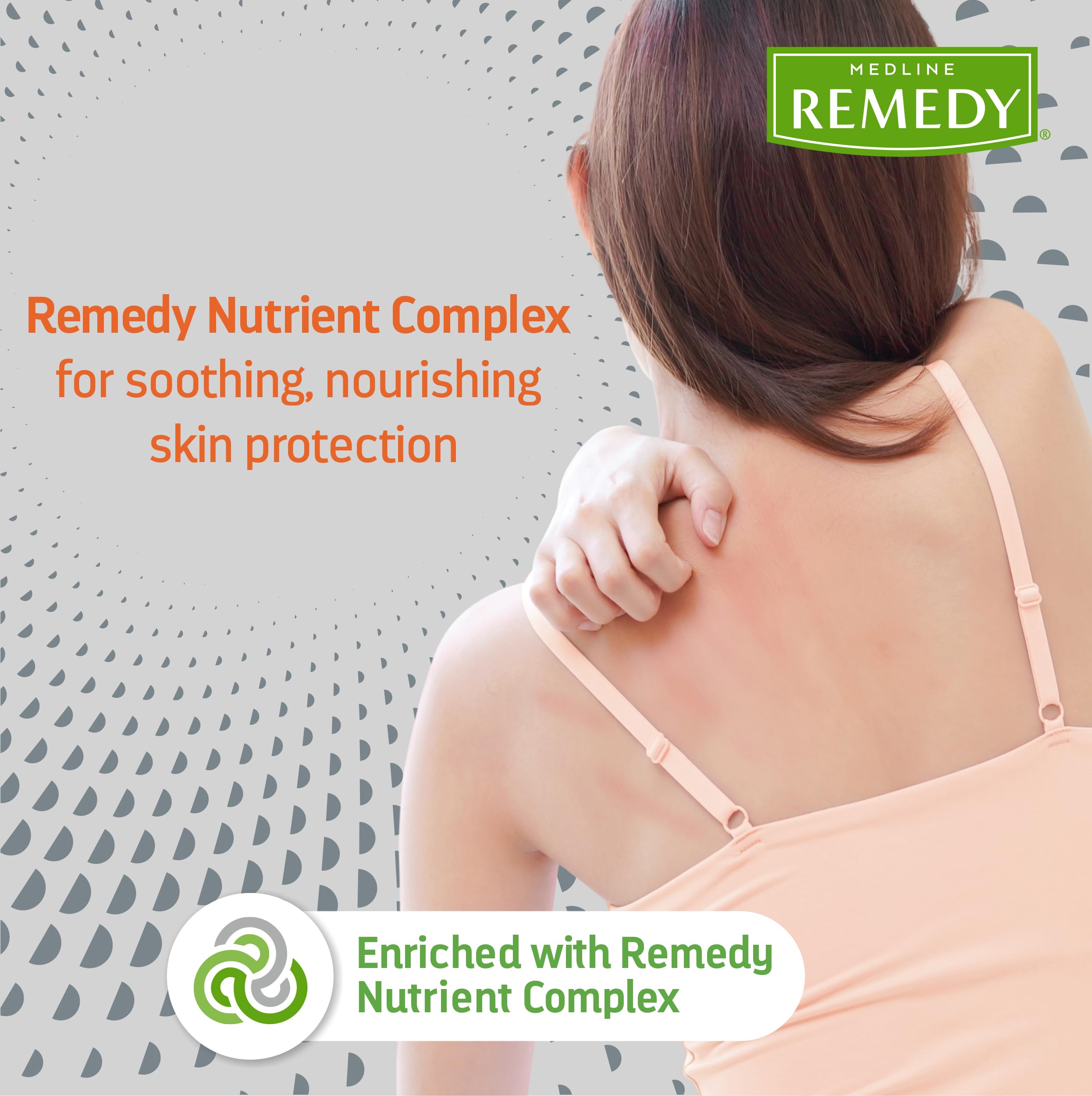 Medline Remedy wetness-defense layer on skin, creating lasting moisture barrier.