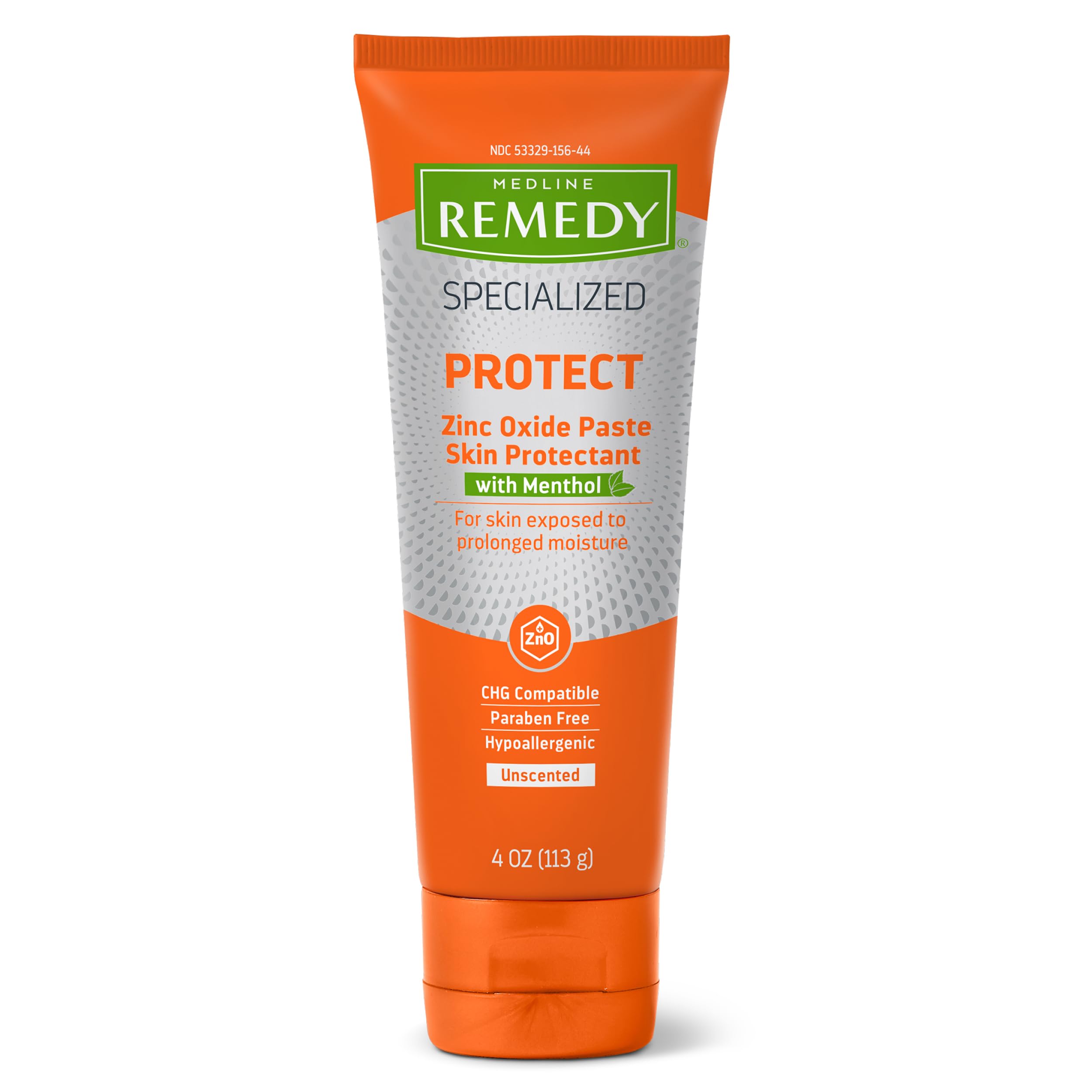 Medline Remedy zinc-oxide paste tube ready for application, forming a protective barrier.