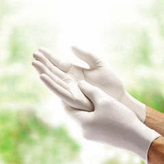 Medline Restore nitrile gloves highlighting durable, touch-friendly material