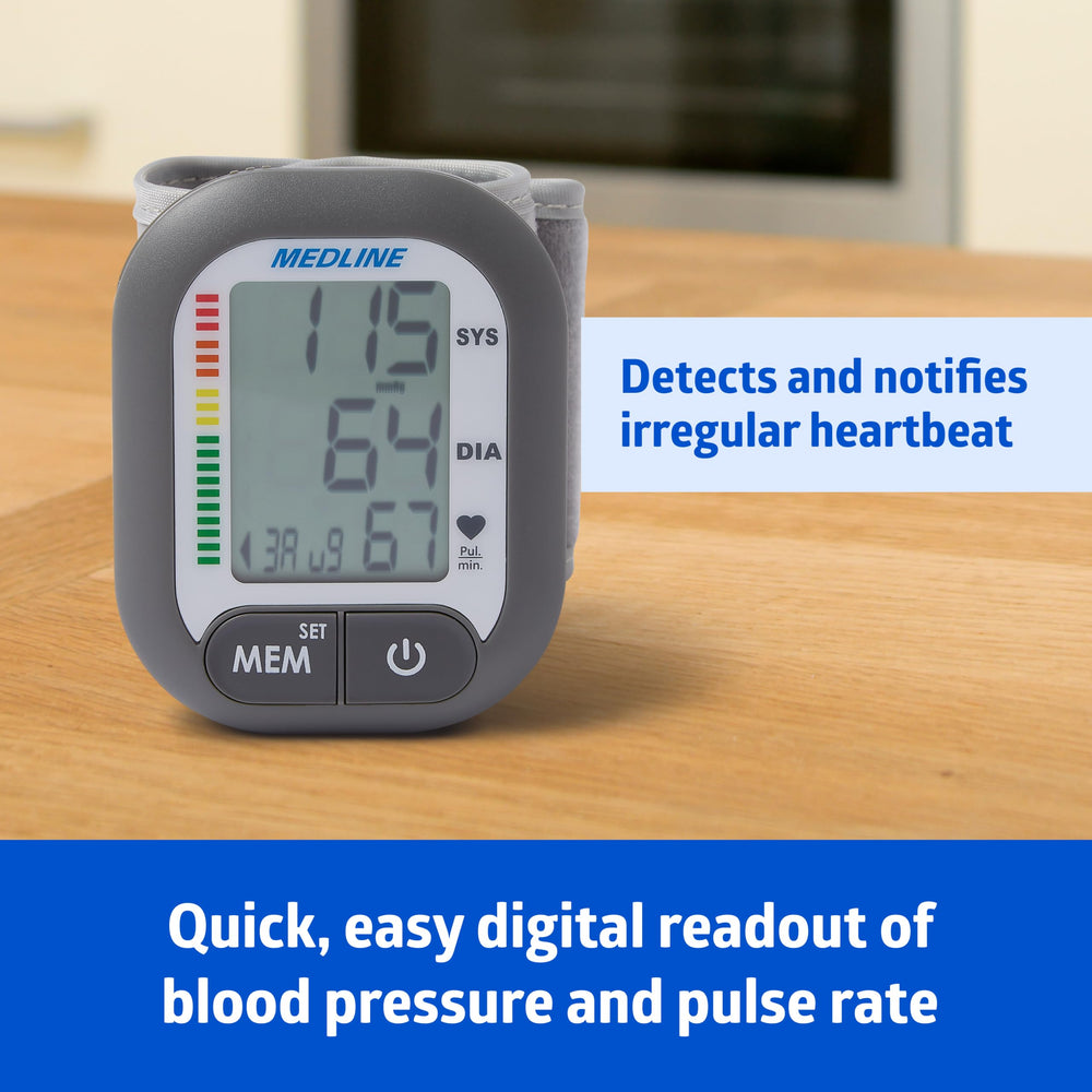 Medline wrist cuff adjustable for comfortable fit during at home screenings