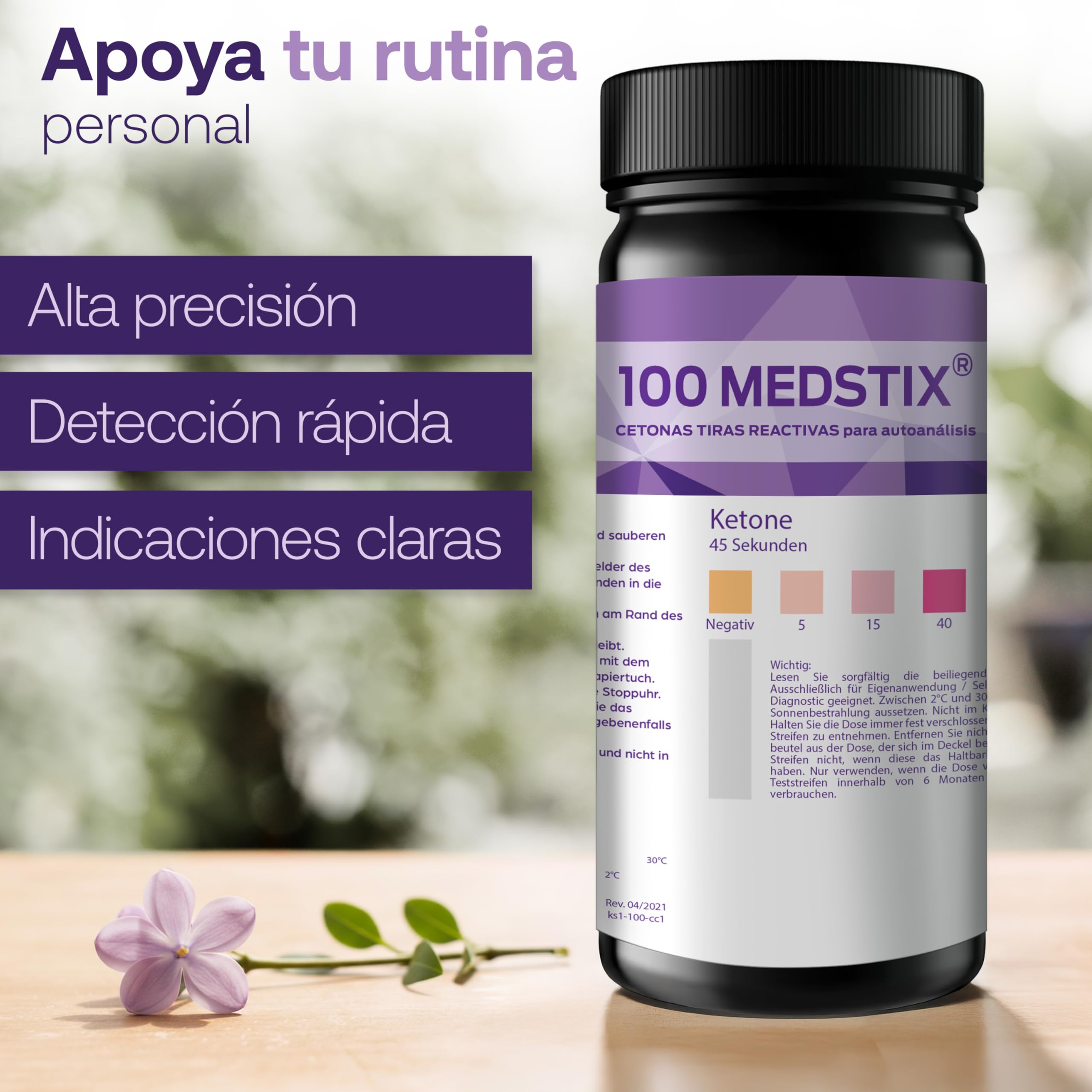 MedStix 100-count tube stores strips dry for dependable daily use