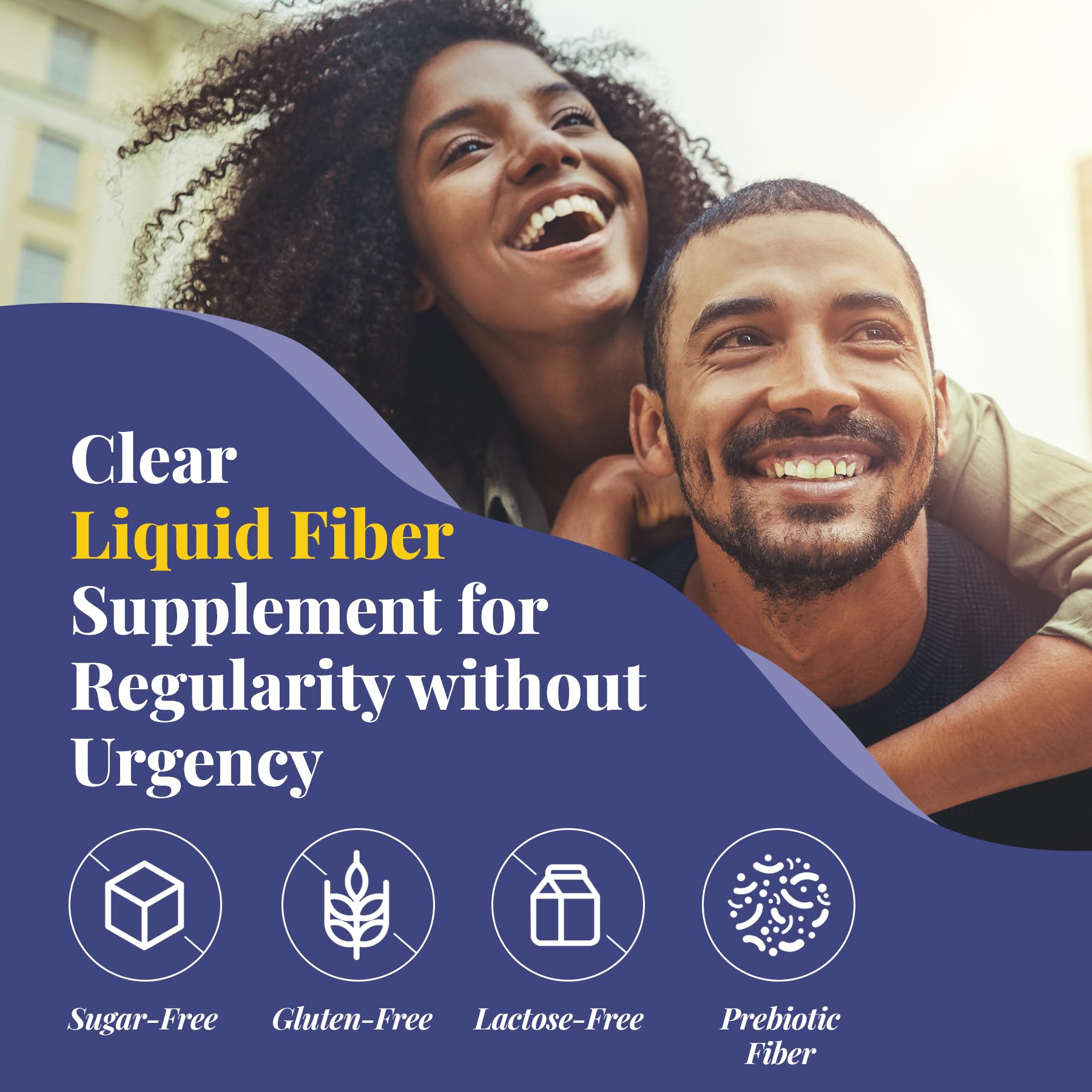 Medtrition HyFiber daily liquid fiber bottle closeup shows 32 oz capacity for easy daily use