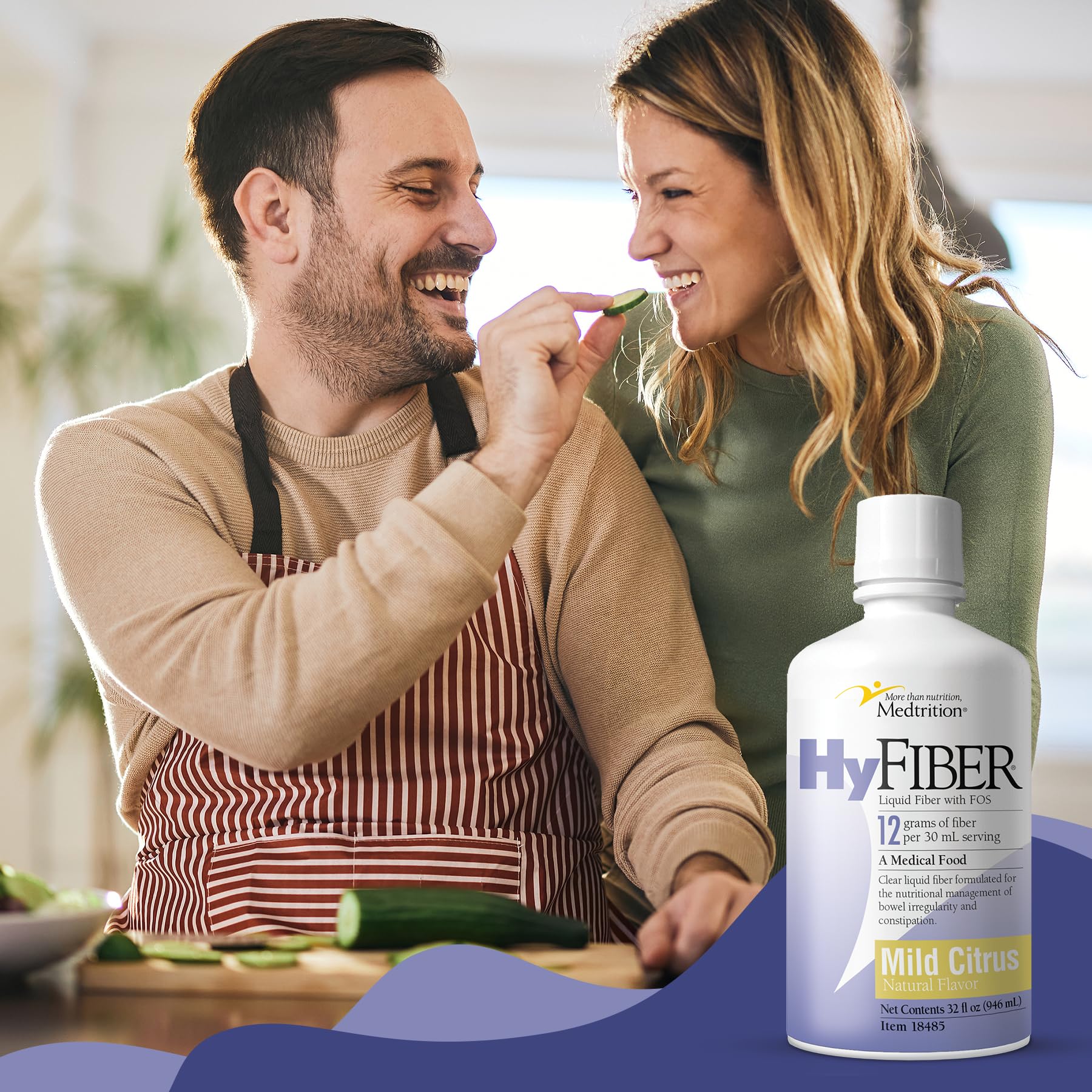 Medtrition HyFiber daily liquid fiber storage closeup demonstrates keeping product fresh