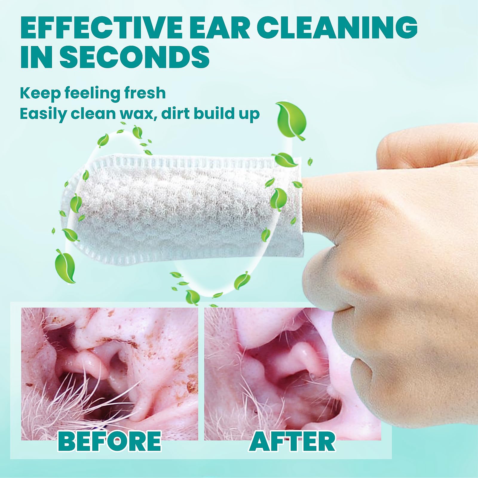 MEDUWEDU ear cleaner finger wipes natural plant formula is non-irritating