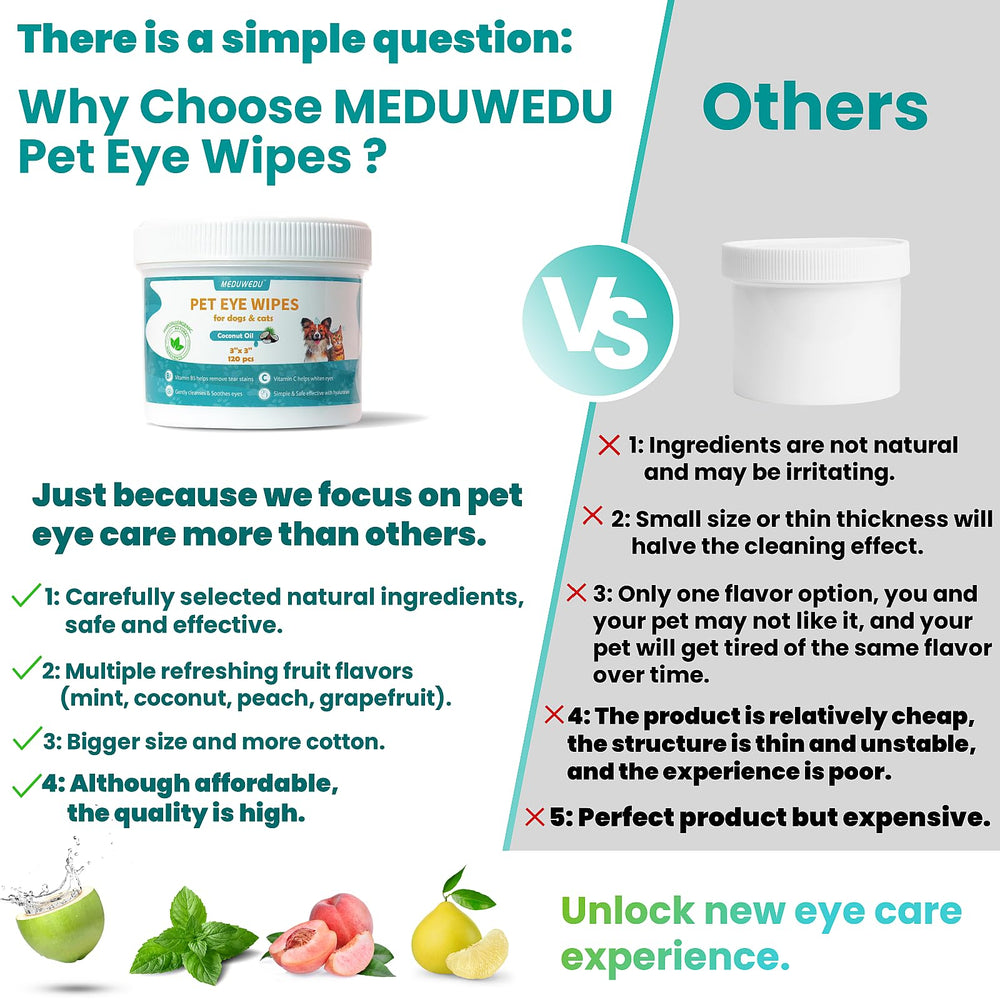MEDUWEDU Eyes Wipes tear-stain-dilution improves appearance with regular use