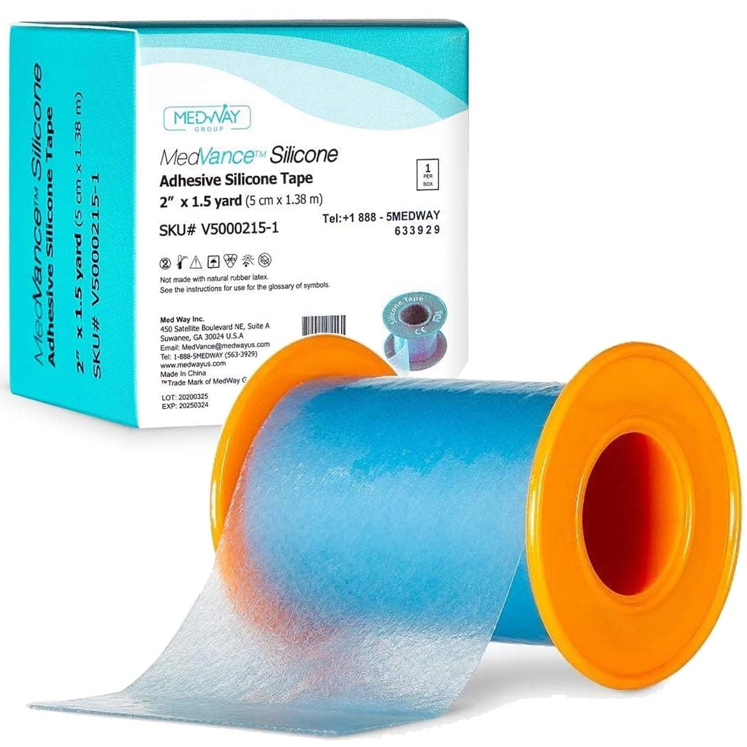 MedVance silicone tape 2in-wide perforated roll for secure wound coverage