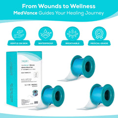 MedVance silicone tape, 1 inch width, fits skin contours comfortably