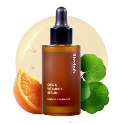 Meebak Vitamin C Serum bottle close-up showing the sleek design for radiant skin