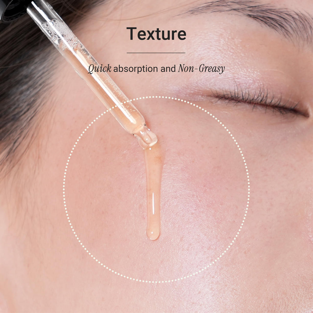 Meebak Vitamin C Serum dispensed serum on hand for quick daily application
