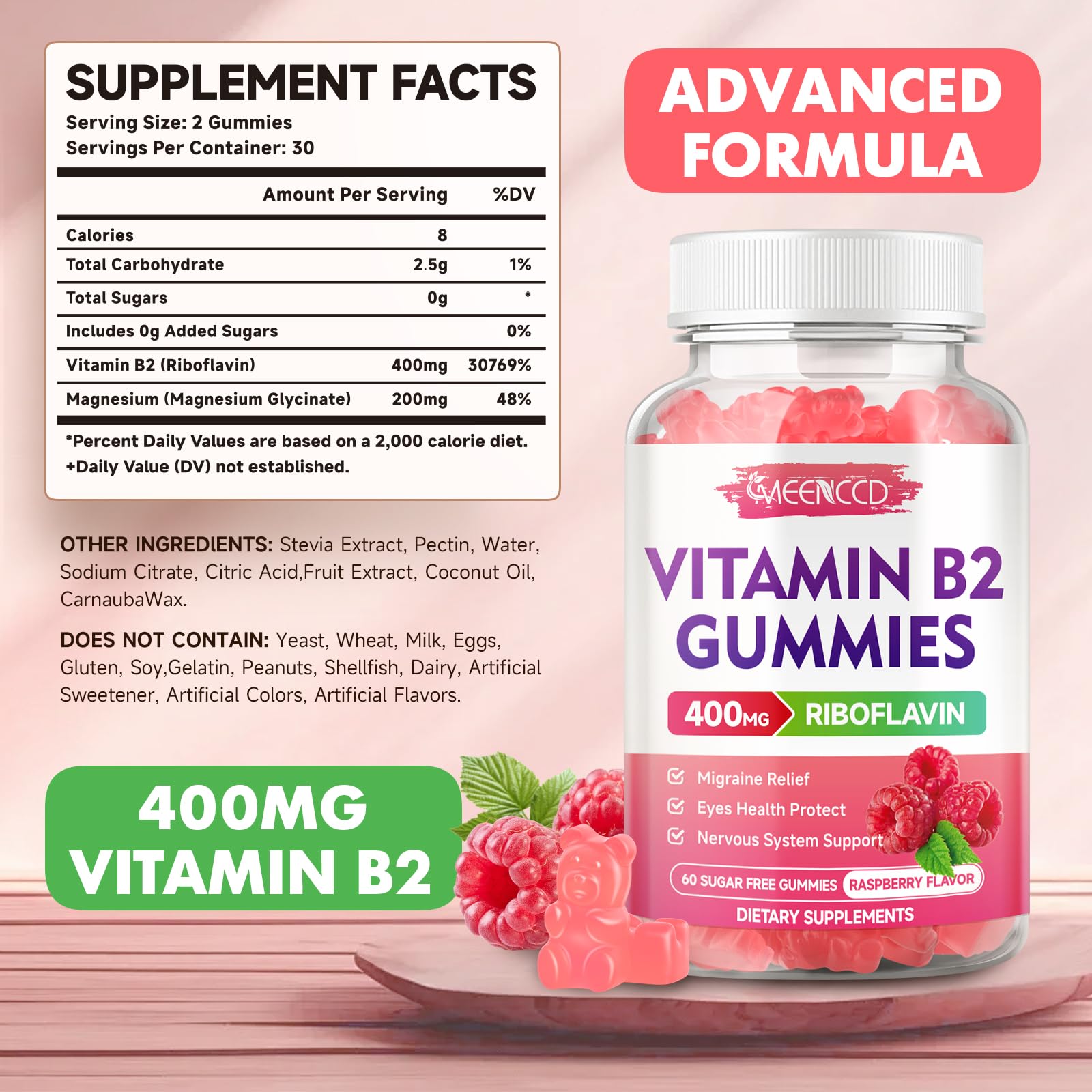 MEENCCD B2 gummies shown alongside a morning routine for steady energy.