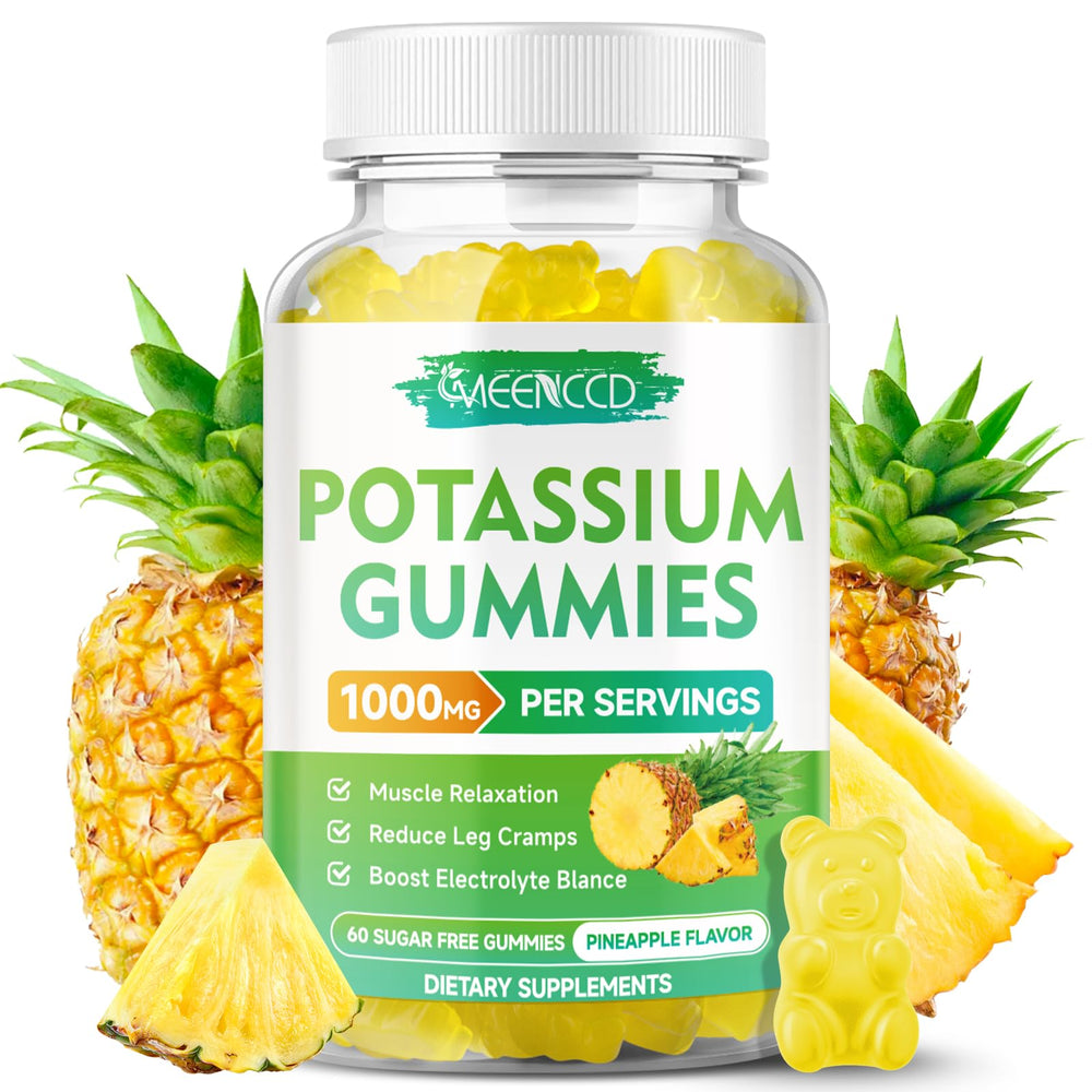 MEENCCD Potassium Citrate Gummies bottle front, convenient daily supplement