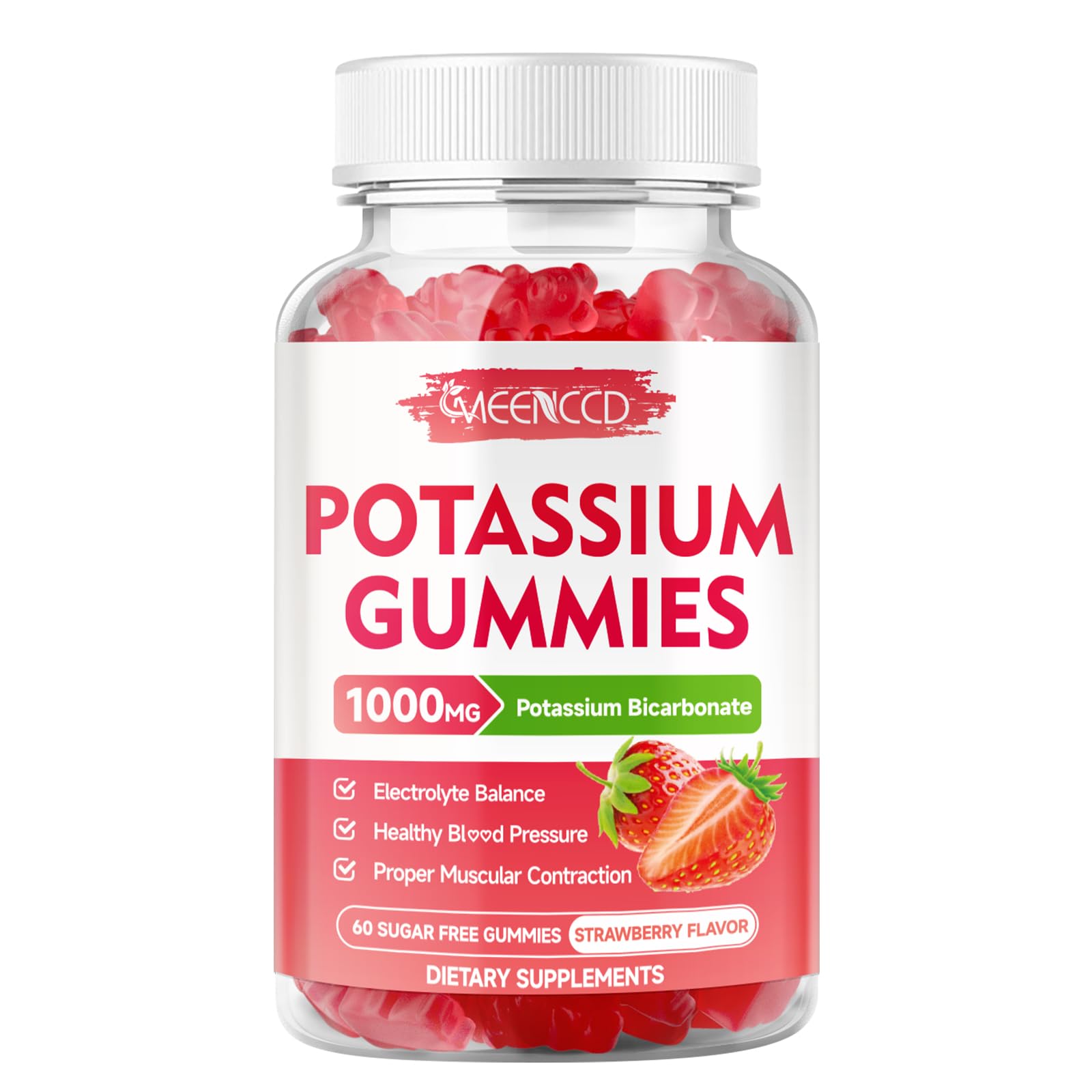MEENCCD potassium gummies on breakfast table for easy daily electrolyte balance