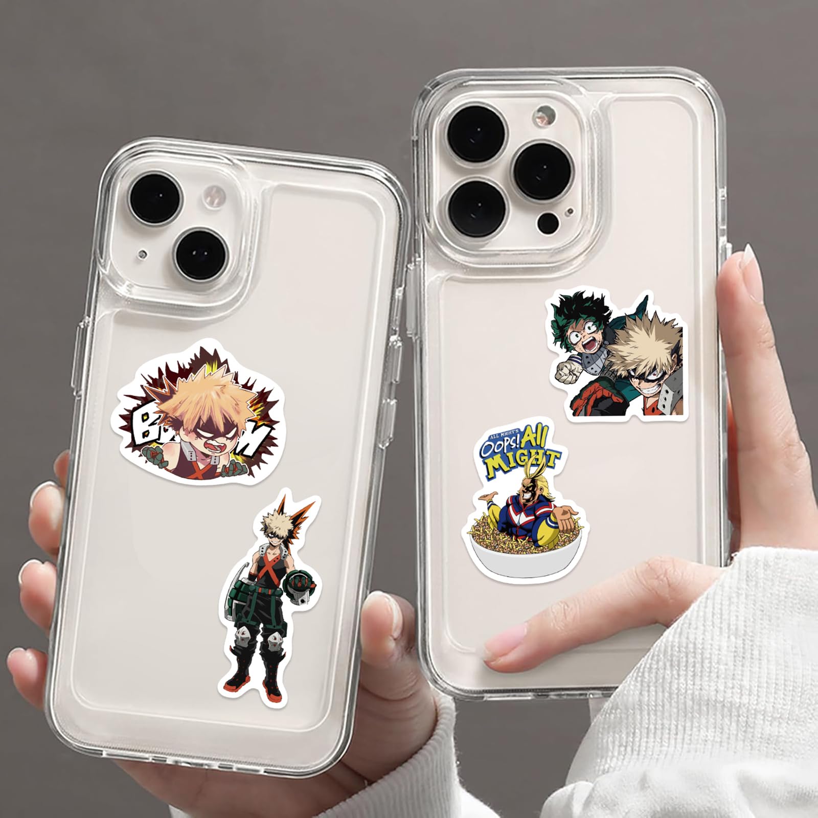 Meet Holiday My Hero Academia stickers on bike, scuff-resistant vinyl for rides and commutes.