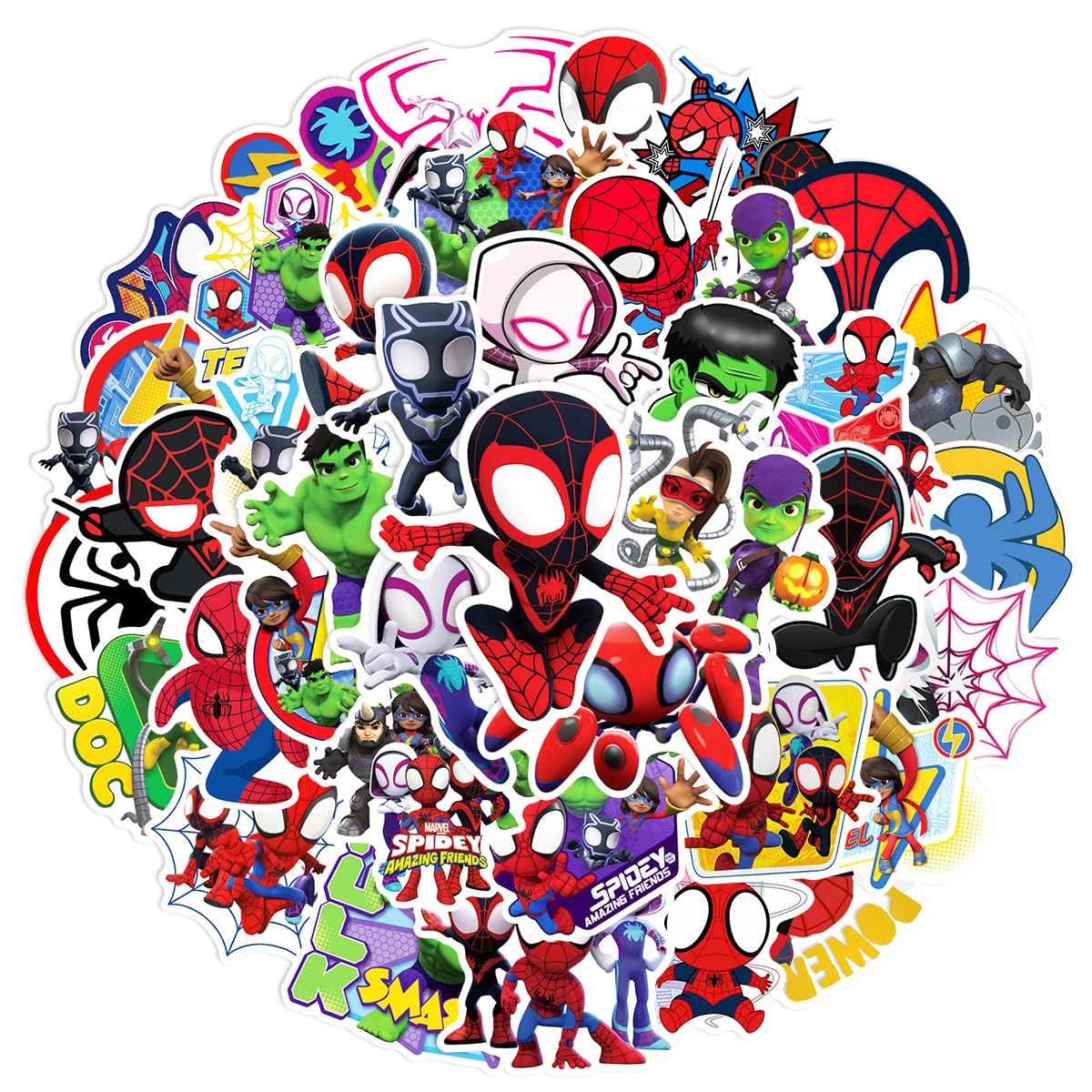 Meet Holiday Spider-Man stickers on gift bags for quick, fade resistant decoration.