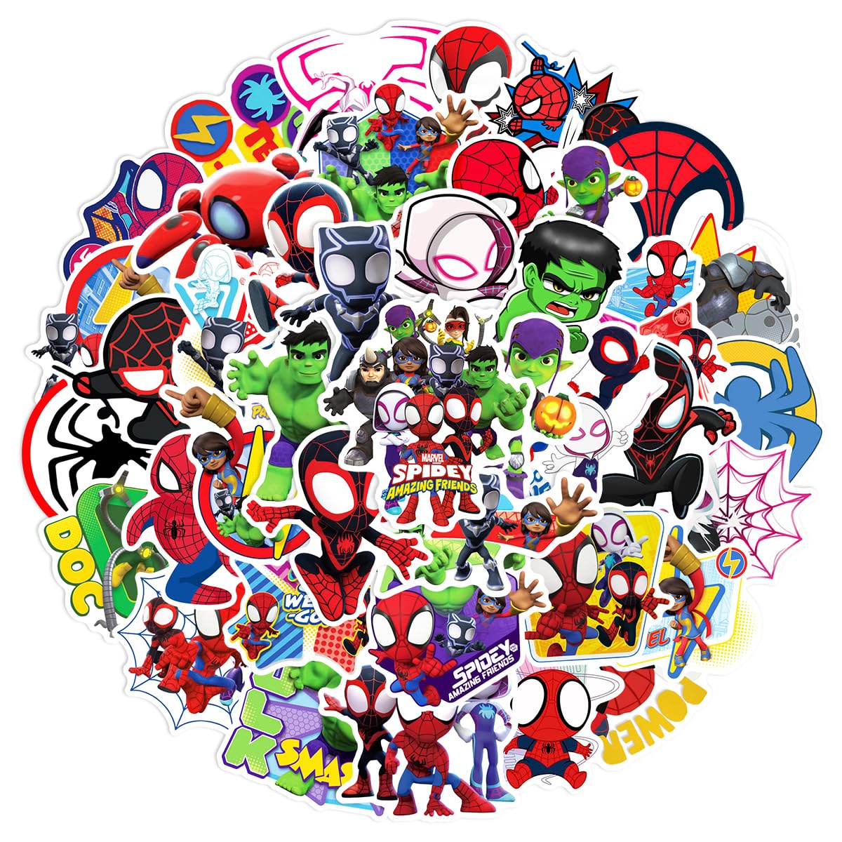 Meet Holiday Spider-Man stickers on a laptop for vibrant, long lasting personalization.