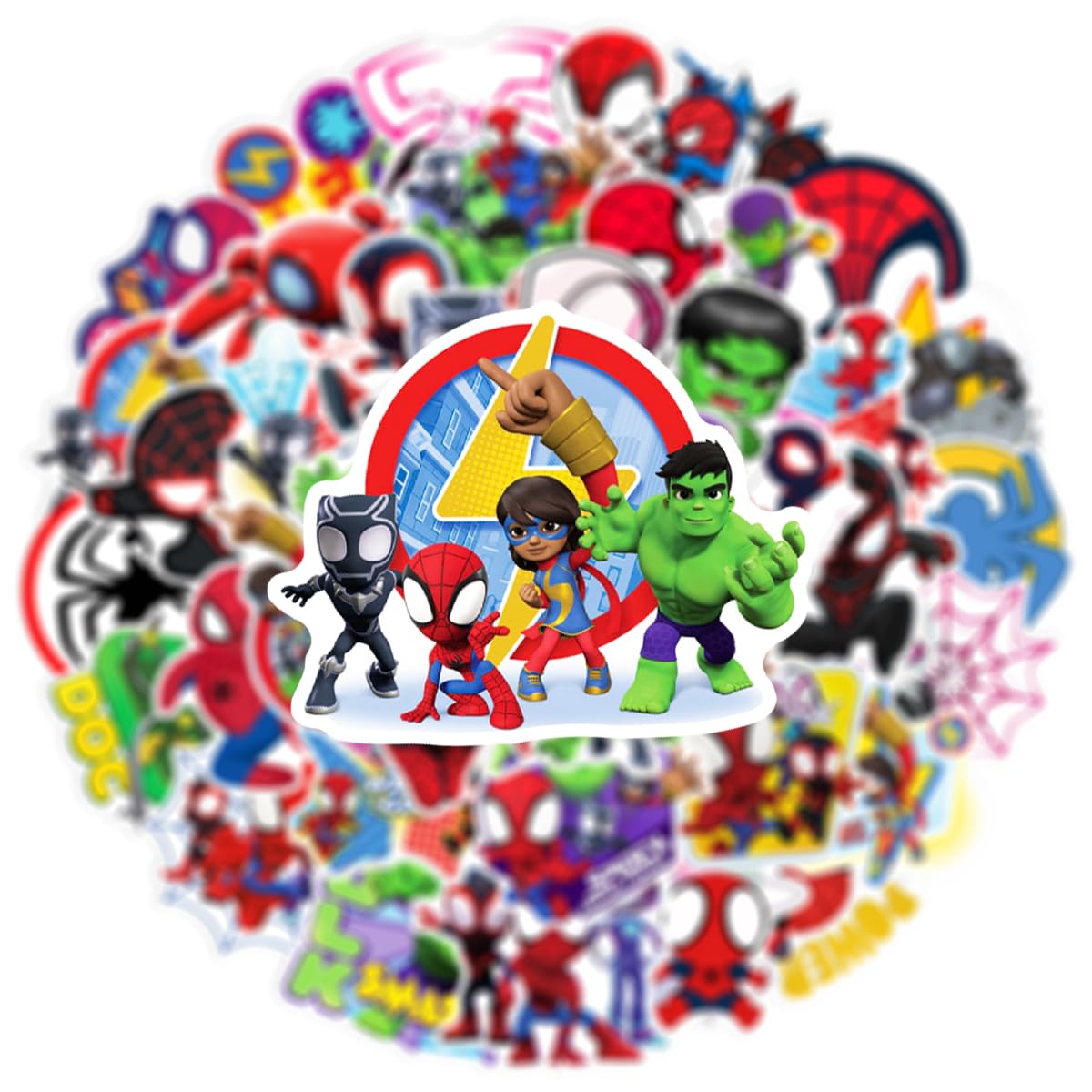 Meet Holiday Spider-Man stickers on a notebook for vivid school style.