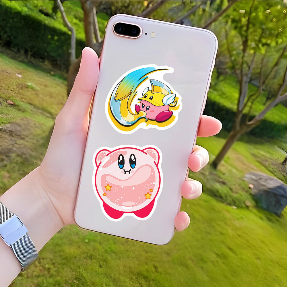 Meet Holiday Kirby stickers on water bottle for daily use