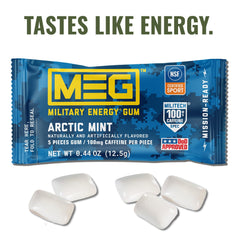 MEG Arctic Mint gum piece ready for instant focus