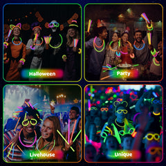 Mega-Loopolis Mega-L glow sticks activate in seconds for instant bright color.