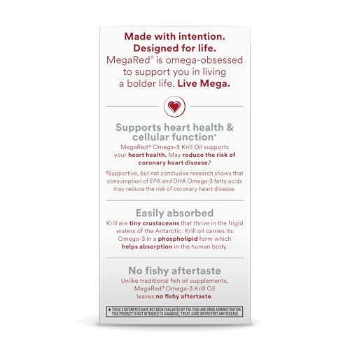 MegaRed daily dosing illustration featuring a single softgel.