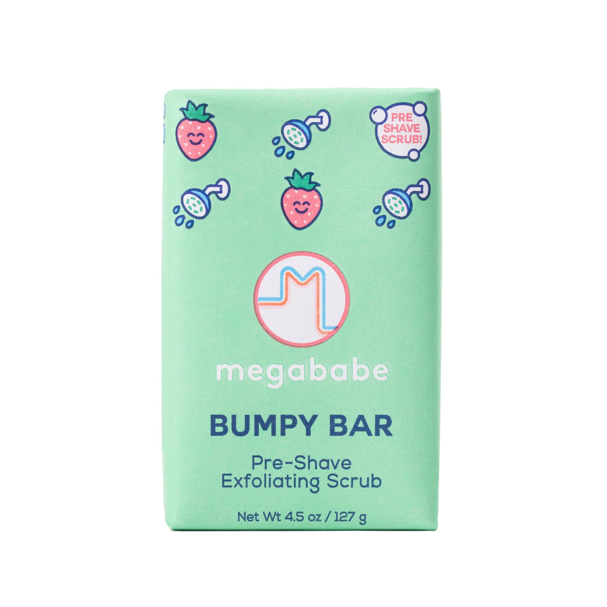 Megababe Bumpy Bar solid exfoliant for smoother skin before shaving