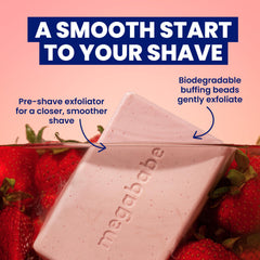 Megababe Bumpy Bar strawberry extract nourishes skin