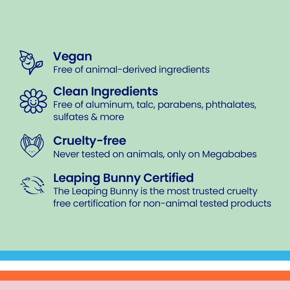 Megababe Daily Deodorant Aluminum-Free label communicates a clean formula.