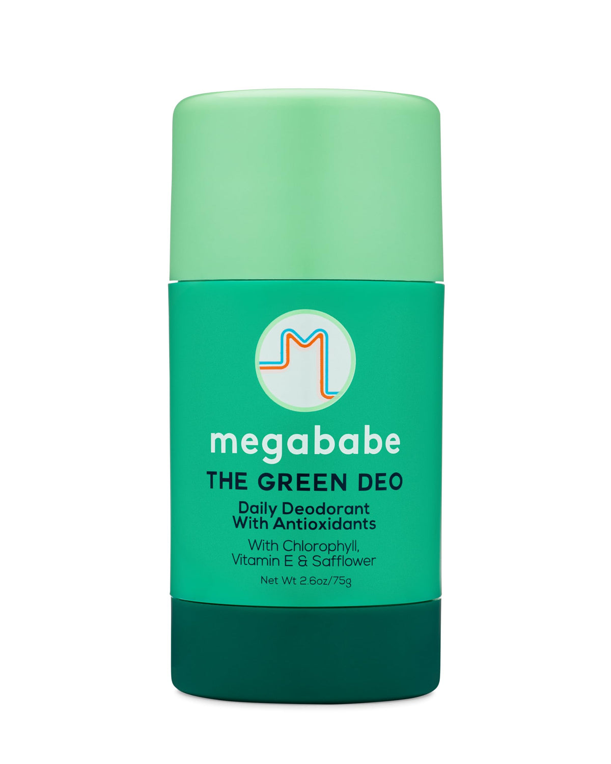 Megababe Daily Deodorant Green Deo bottle highlights natural scent and aluminum-free formula.
