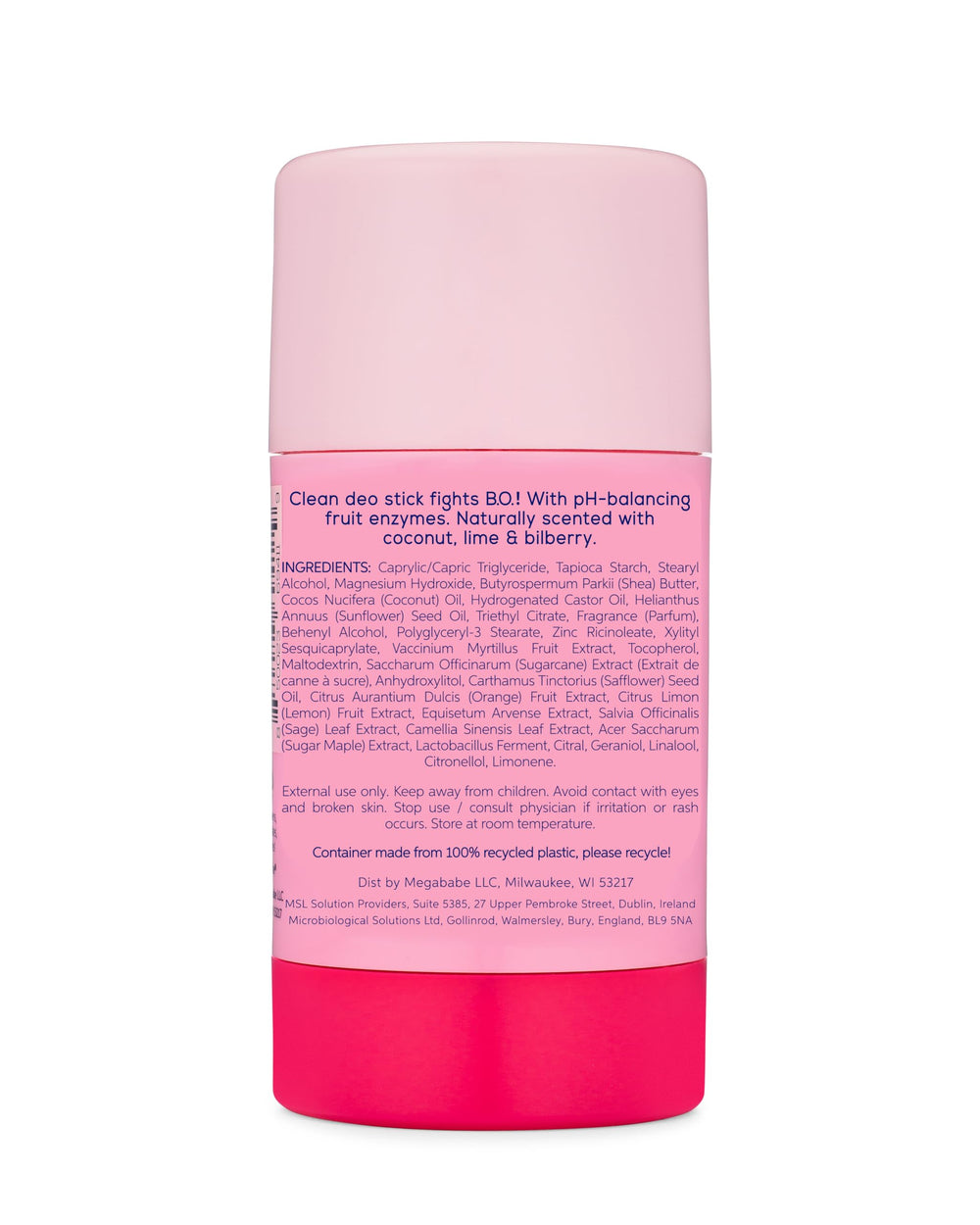 Megababe Daily Deodorant vegan formula without animal ingredients.