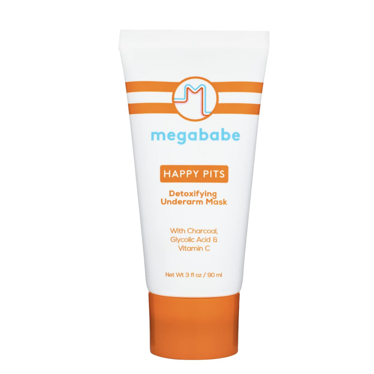 Megababe Happy Pits mask application on underarm for targeted detox
