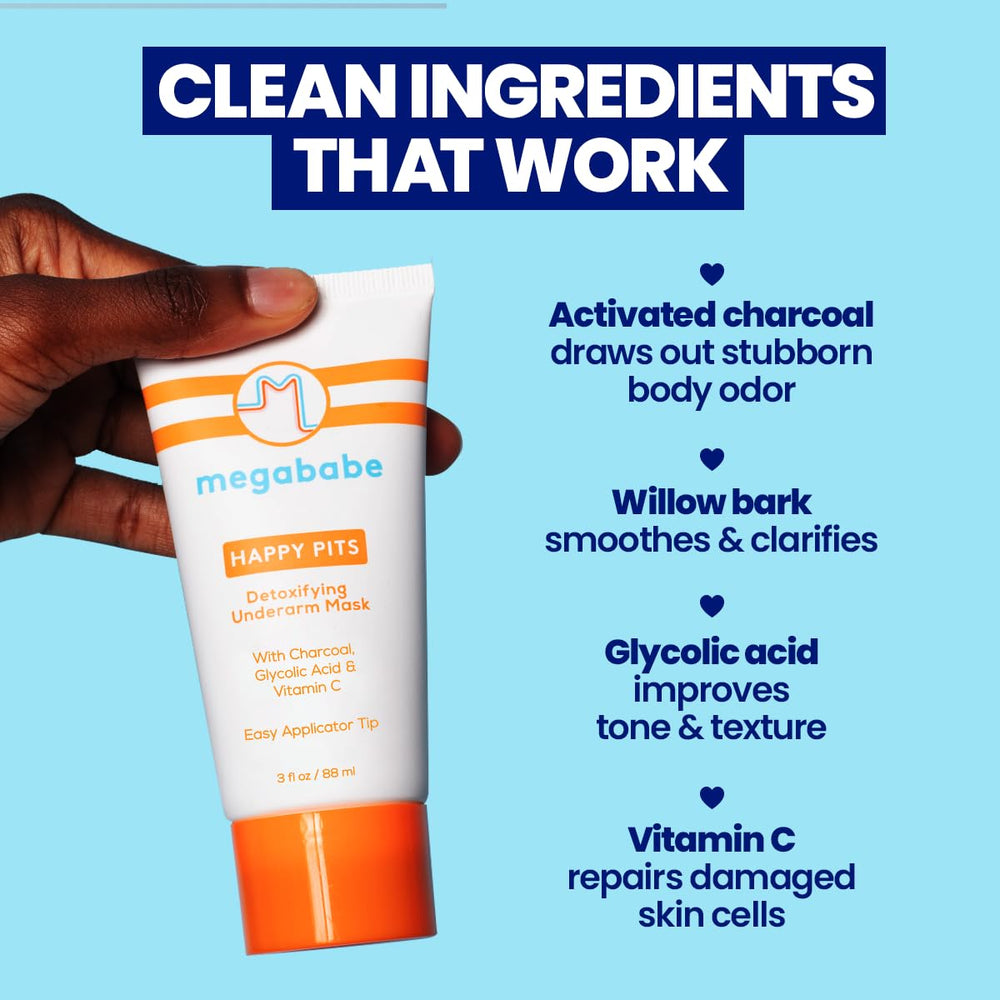 Megababe Happy Pits vitamin C brightens underarm skin during use