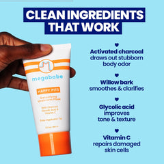 Megababe Happy Pits vitamin C brightens underarm skin during use