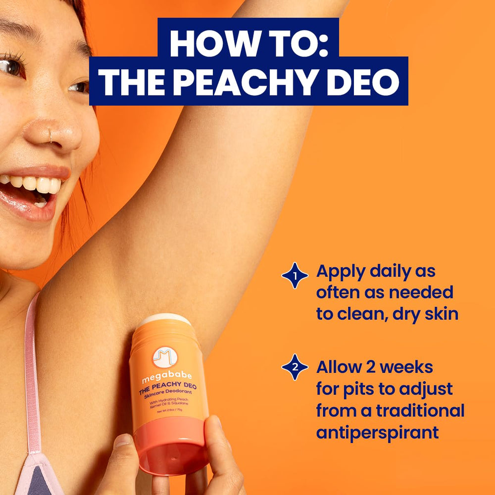 Megababe Peachy Deo ingredient squalane supports skin barrier health.