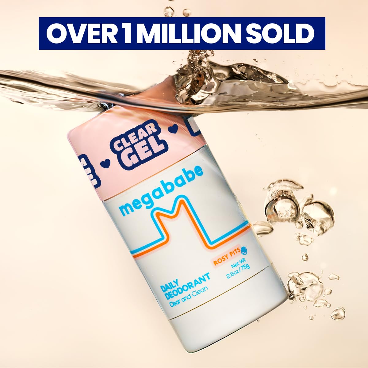 Megababe Rosy Pits application on underarm demonstrating skin-friendly formula