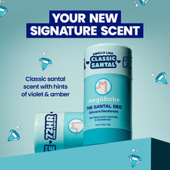 Megababe Santal Deo stick close-up highlighting smooth glide