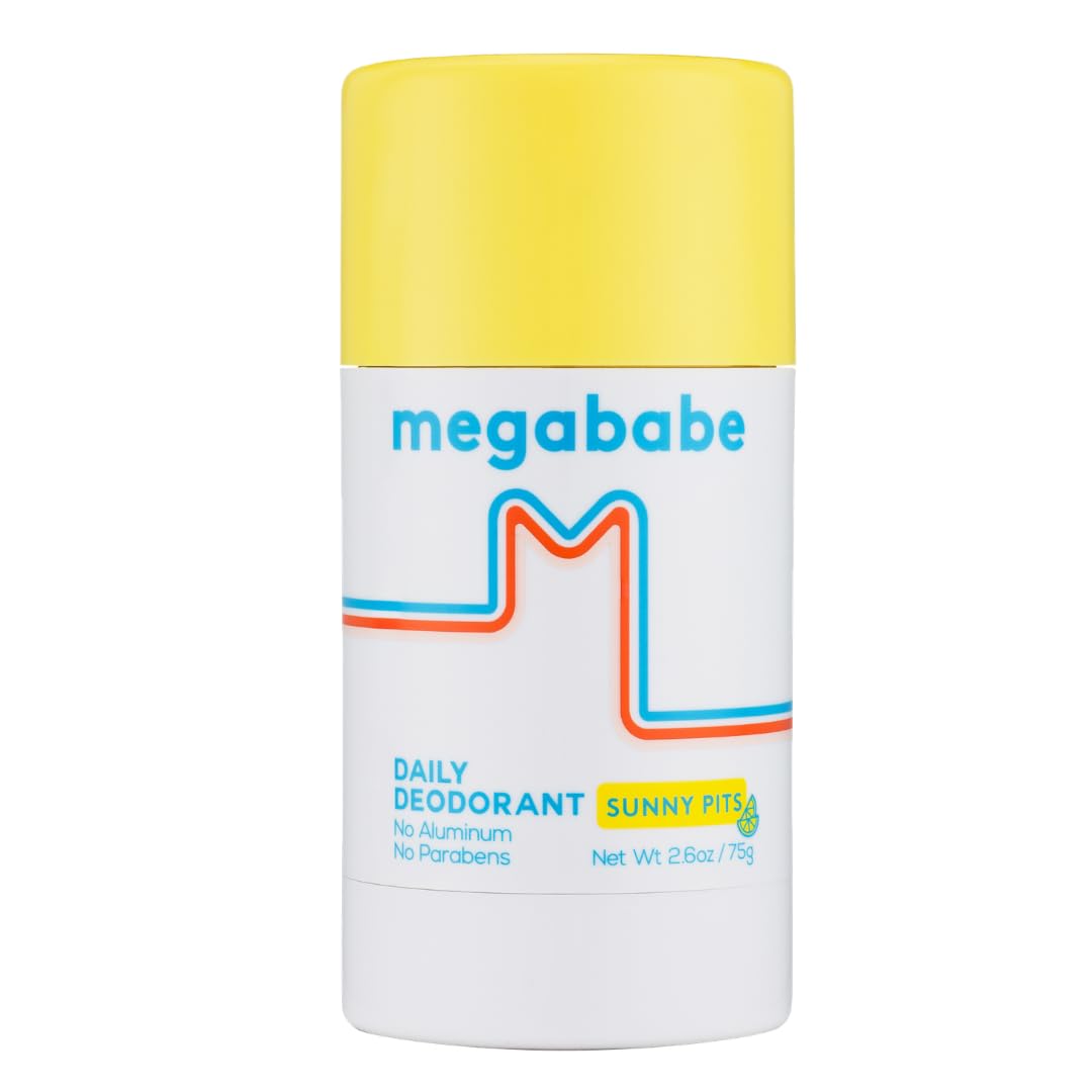 Megababe Sunny Pits deodorant pack—aluminum-free protection for all-day freshness.
