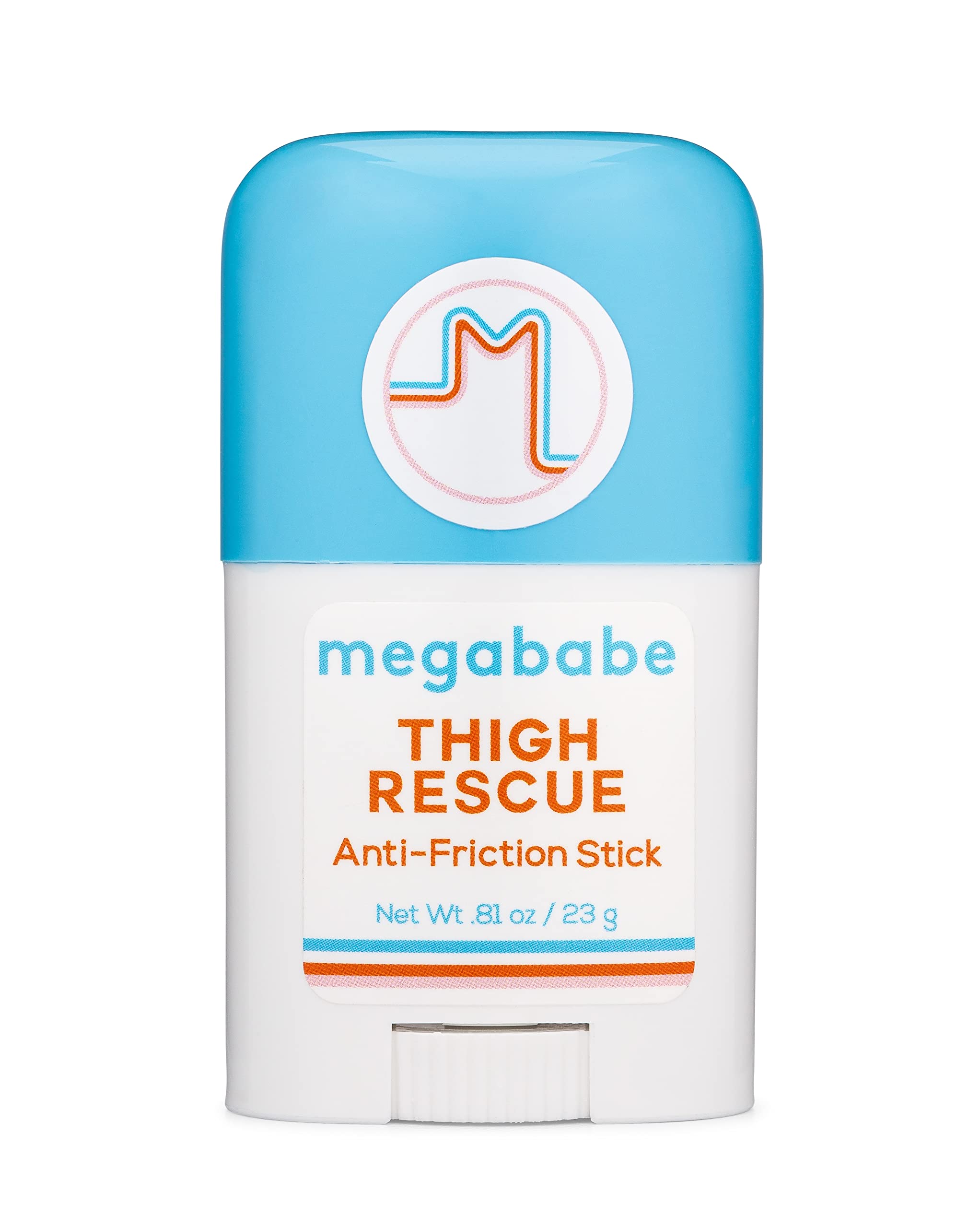 Megababe Thigh Rescue Mini stick ready for pocket-size application and protection.