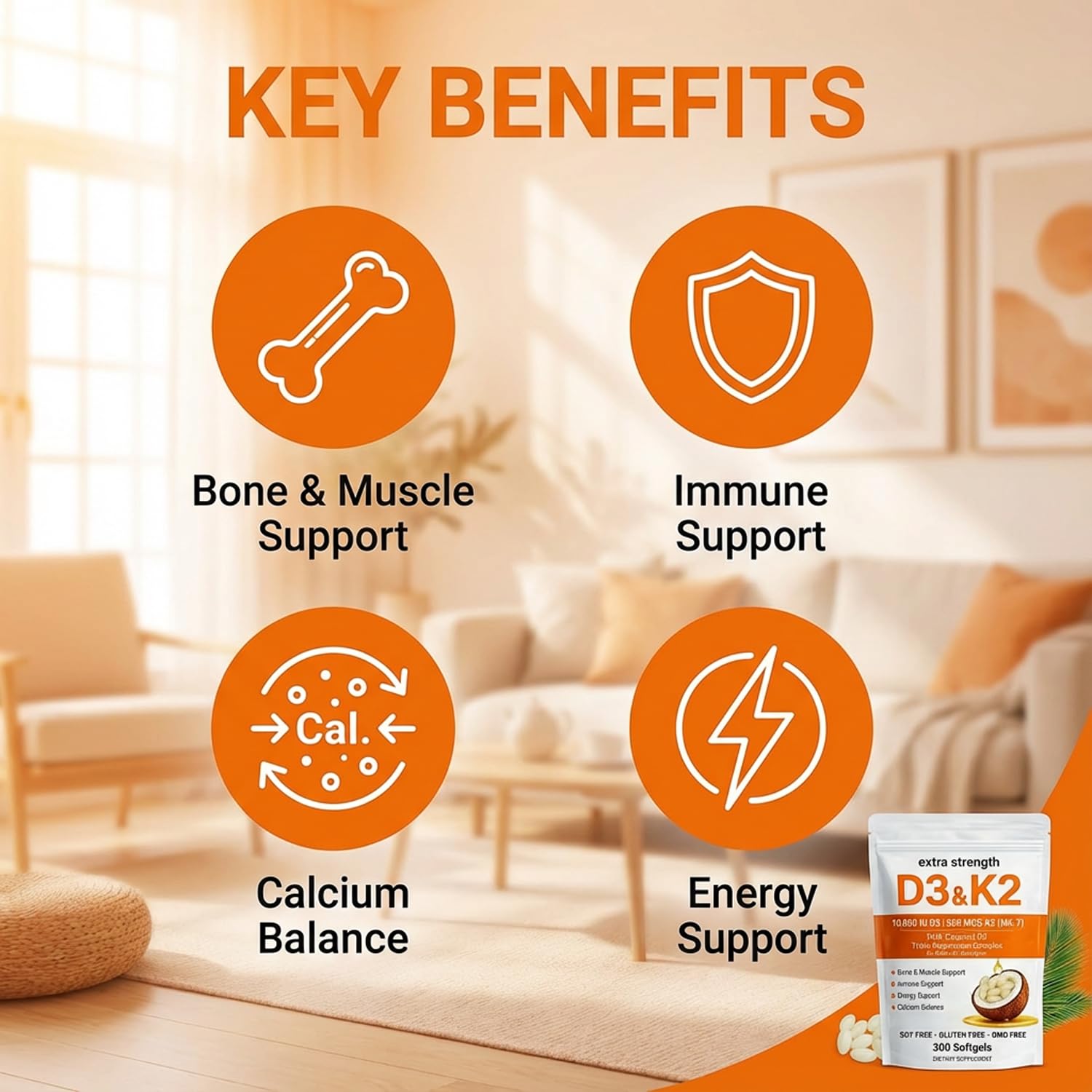 Megacephalus ELVERA softgels close-up, oil-based capsule for easy swallowing.