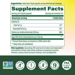 MegaFood Baby & Me 2 slow-release choline beadlets in a capsule for sustained delivery.