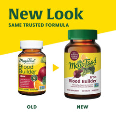 MegaFood Blood Builder tablets close-up, ready for daily use