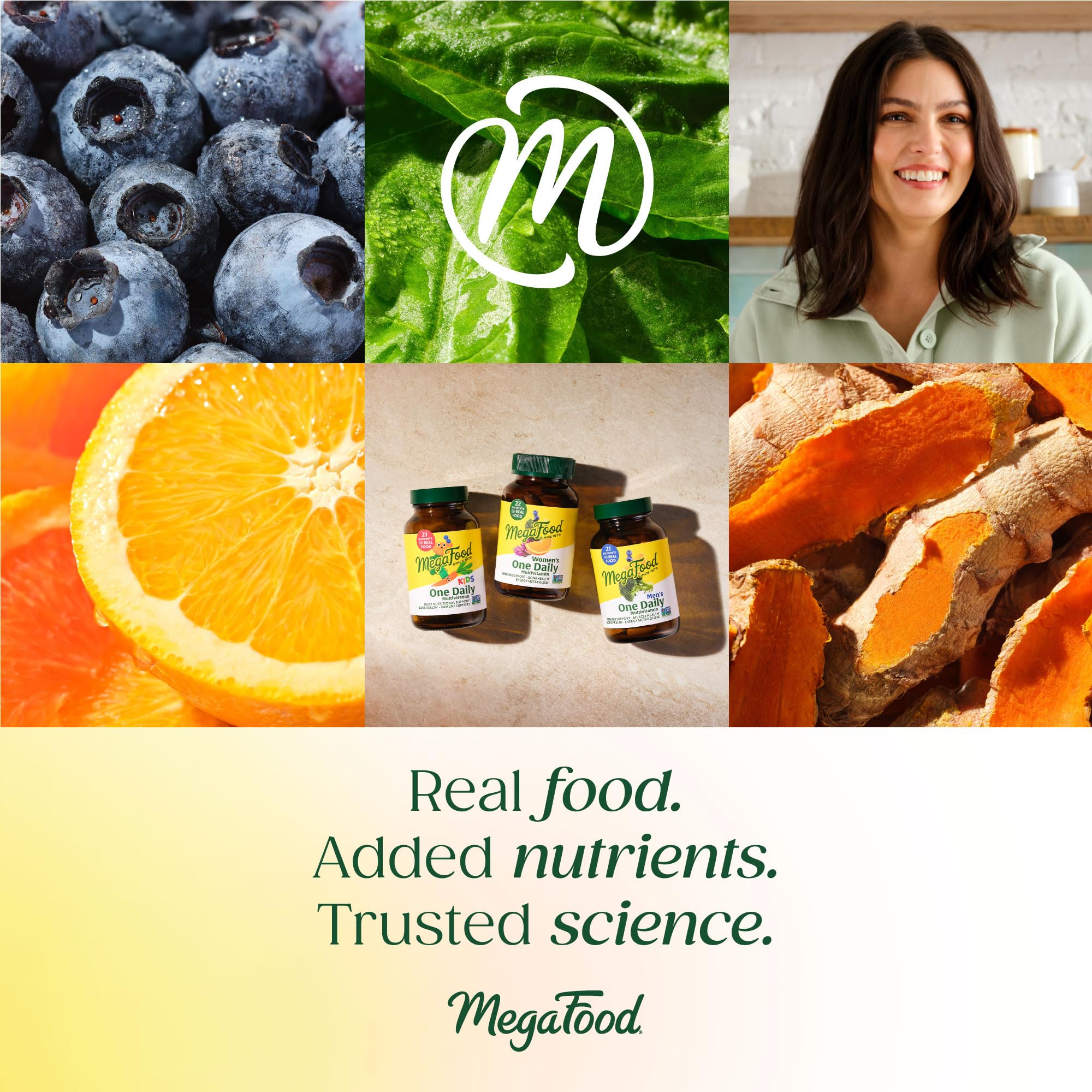 Store display featuring MegaFood C Defense vitamin C gummies.