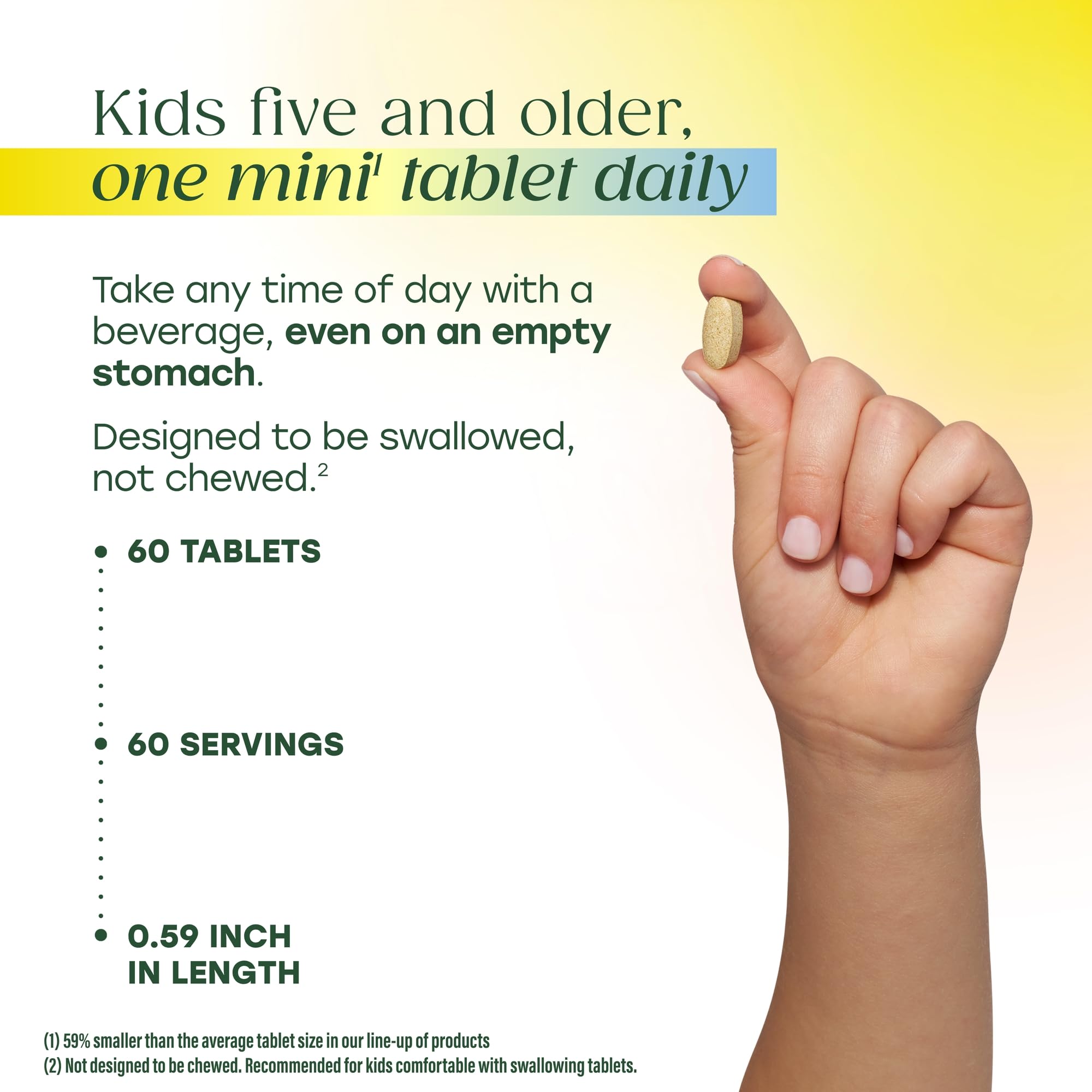 Vegetarian and Non-GMO MegaFood Kids One Daily multivitamin product packaging